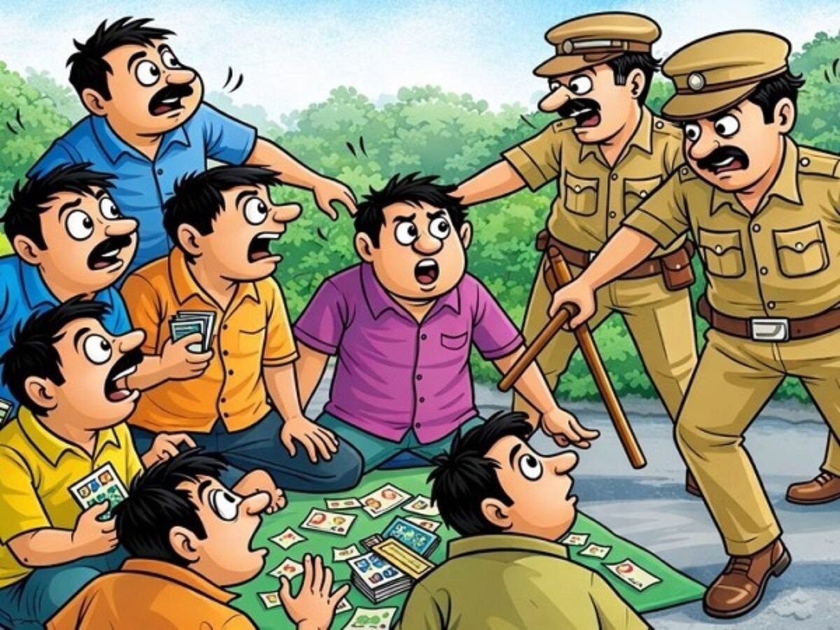 बुरहानपुर जिले में शाहपुर पुलिस की बड़ी कार्रवाई, जुआ खेलते 4 आरोपी गिरफ्तार; नगदी व ताश के पत्ते जब्त