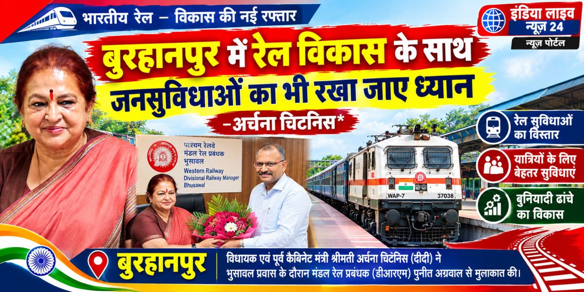 बुरहानपुर में रेल विकास के साथ जनसुविधाओं का भी रखा जाए ध्यान-अर्चना चिटनिस