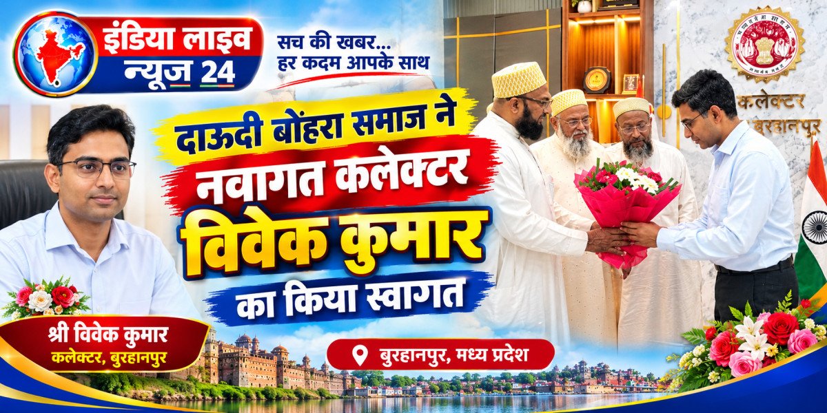 दाऊदी बोहरा समाज ने नवागत कलेक्टर विवेक कुमार का किया स्वागत