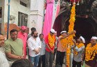 बुरहानपुर से संत सिंगाजी महाराज के लिए निशान यात्रा रवाना, 140 किलोमीटर पैदल सफर तय करेंगे 5 श्रद्धालु